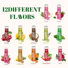 Yopela Paquete de 36 bálsamos labiales naturales a granel con vitamina E y aceite de coco, hidratante, calmante y reparador de labios secos y agrietad