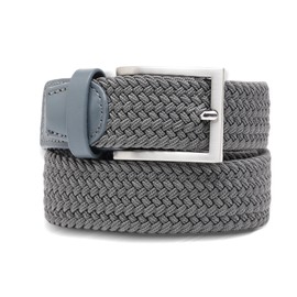 TOUGERJOY Mens Stretch Belt, Woven Elastic Braided Web Belt Casual for Golf Hunting Pants Jeans XX Large Grey