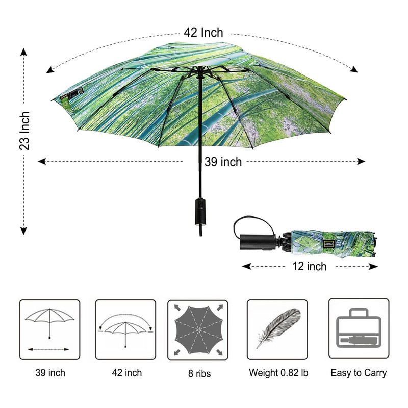 LANBRELLA Umbrella Compact Inverted Folding Umbrellas Auto Open Close -