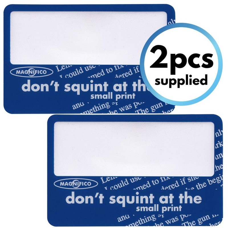Magnifico Credit Card-size Mobile Magnifier (pack of 2) - pocket