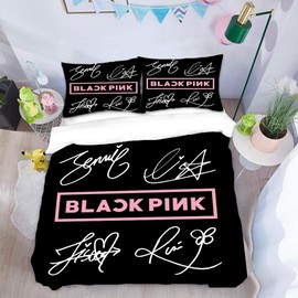 Ruiqieor Bed Linen 135 x 200 cm, Korean Girl Group Duvet Cover, 1 Pillowcase 80 x 80 cm, 100% Microfibre Bedding Set, Soft and Silky Duvet Covers (#7)