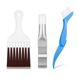 Air Conditioner Cleaning Kit, 3 Pieces, Air Conditioner Cleaning Brush, Air Conditioner Fin, Blue Folding Brush, Cleaning Fin Cleaning Brush, Air Conditioner Fin Comb, Cleaning Tool, Refrigeration Repair Tool, Air Conditioner Cleaning