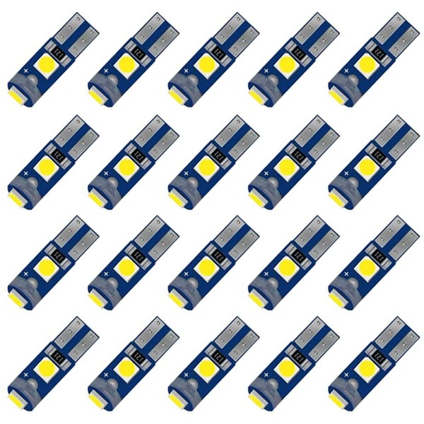 BlyilyB - Paquete de 20 bombillas LED T5 17 18