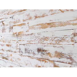 WoodyWalls Reclaimed Wood Planks | Wall Panels are Made from 100% Reclaimed Wood | Each Wood Plank is Unique | Set of Barnwood Planks for Rustic Wall Decor | DIY Wood Panels (19.5 sq.ft.) Whitewash