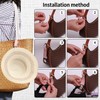 Pack of 5 Windproof Hat Ropes, 2 Pieces Hat Clips,