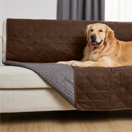 GORILLA GRIP Waterproof Dog Bed Cover 52x82, Pet Blanket for Furniture, Sofa, Couch, Crate, Car, Sofa Throw Essential for Cats and Dogs, Tear and Slip Resistant Leakproof Cushion Cover, Chocolate