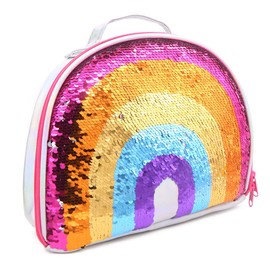 Flip Sequin Lunch Bag,Reusable Reversible Insulated Glitter Mermaid Lunch Tote Bag Rainbow Lunch Box for Girls