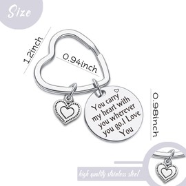7RVZM Anniversary Jewelry For Wife Keychain From Husband Gift Long Distance Relationship Gifts Girlfriend Birthday Jewelry From Boyfriend Keychain Wedding Day Gift For Bride Jewelry