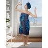 EENSYWEENSY Women's Spa Bath Towel Wrap Set with Hair Turban,