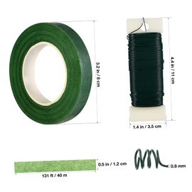 Operitacx 1 Set Blumenwerkzeug Set Blumenstammdraht Blumendrahtstiele Dekorative Künstliche Blumen Floristendraht Grünes Blumenstrauß Arrangement Blumenband Und Draht Für Häkelblumen