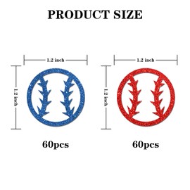 Baseball Birthday Confetti Glitter, Baby Shower Table Confetti, Birthday, Gender Reveal Scatter Confetti, Sports Theme Birthday Table Decorations Confetti, 120pcs