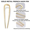 Pack of 2 Gold Metal French Hair Pins, French Hair