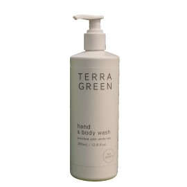 Terra Green HAND & BODY WASH Enriched With White Tea 12.8oz - Wyndham (1 Bottle)