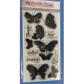My Favorite Things BLISSFUL BUTTERFLIES Clear Stamp Set Of 13 My Favorite Things Fly Joy Hello New