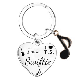 Nfyxcaz Concert Keychains For Teen Girls Music Fans Song Fans Gifts For Women Girls I Love TS Keepsake Present Music Lovers Keyring Gifts