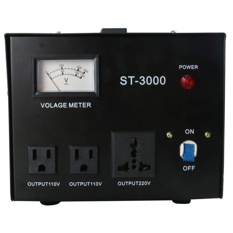 YaeCCC ST-3000 Voltage Transformer Converter Regulator with Voltage Meter -