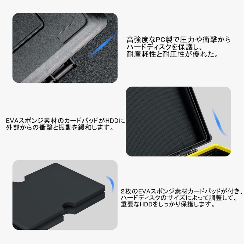 KIWIFOTOS 3.5-inch Hard Disk Drive Storage Case, Compatible HDD Storage