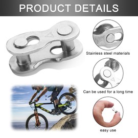 8 Pairs Bike Chain Links Quick Release Durable Bicycle Chain Link Connector for 6/7/8 Speed Bicycle Connector Accessories Mountain Hybride Bike Steel High Quick Strength Replacement Derailleur