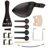 4/4 Violin Parts Tailpiece Ebony Tuning Pegs Chinrest Endpin Tuners