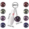 YARUJING Pack of 8 Mini Bowling Key Fob Bowling Pins
