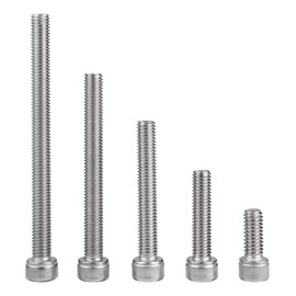1/4-20 x 5/8" Socket Head Cap Screws A2-70 304 Stainless Steel Bolts Allen Hex Drive Bolts, Fully Threaded, 30pcs