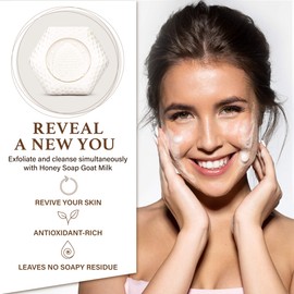 Baudelaire Soaps Honey Soap Set - Natural Moisturizing Formula with Vegetable Base for Soft & Smooth Skin - Hydrating Lanolin, Nourishing Goat's Milk, Wild Rose Scent - Great Gift - Pack of 6 Bars