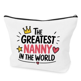 Nanny Birthday Gifts,Best Nana Nanny Gifts for Mothers Day from Grandchildren,Nannie Birthday Christmas Presents for Nan Makeup Bag Nannys' Nana Presents Cosmetic Bags from Grandson Granddaughter
