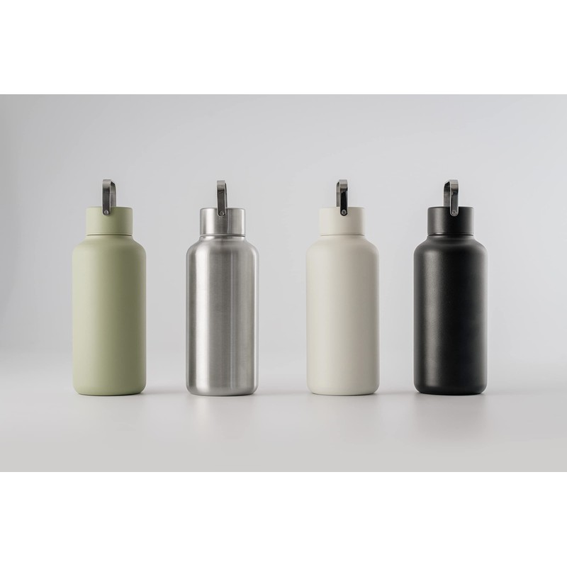 EQUA Timeless Stainless Steel Water Bottle, 600 ml, BPA-Free, Leak-Proof,