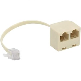 AHELECTRO, RJ11 6P4C 2 Outputs Telephone Line Cable with Cable