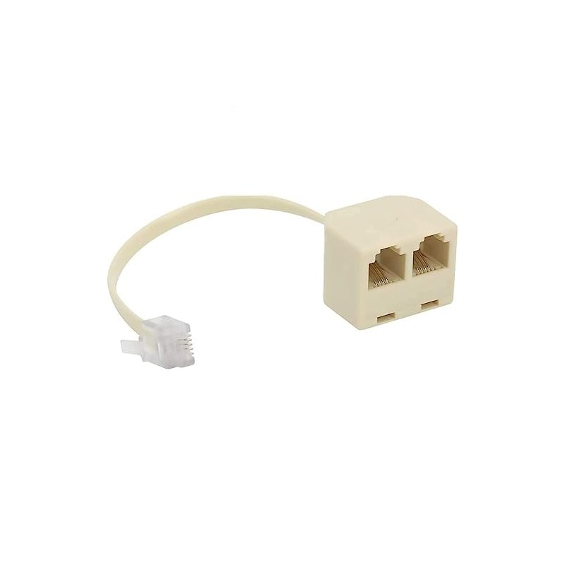 AHELECTRO, RJ11 6P4C 2 Outputs Telephone Line Cable with Cable