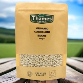 Thames Organic Cannellini Beans – Creamy & Nutritious | Premium Italian Legumes | Ideal for Soups, Salads & Dips | Organic & Sustainable 500g