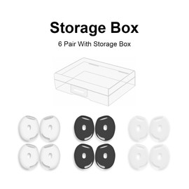 6 Pairs Ear Cover for AirPods 4,Anti Slip Ear Skin Tips Accessories Sport Ultra Thin Slim Soft Silicone Ear Tips Earbuds Gel Cover Compatible with AirPods 4th Generation (White&Black)