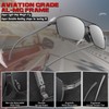 Polarized Sunglasses for Men, Ultra Lightweight Al-Mg Sunglasses with Spring