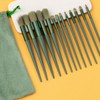 Soft Makeup Brush Set with Pouch Contour Yellow 2ea