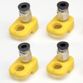 4 Packs AMS Protectors with PTFE Tube Connectors for Bambu Lab X1/X1C/P1P/P1S, Wear-Resistant, Durable, Easy Install Bambu Lab Series 3D Printers Accessories (AMS-Yellow-2)
