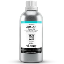DIYBeauty Bulk Argan Oil - 16 Fl Oz Large Size Bottle - Natural, Cold Pressed, 100 Percent Pure Argan Oil for Homemade Hair, Face and Skin Products - Light Aceite de Argan Carrier Oil
