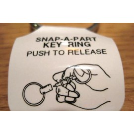 Unbranded LOT OF 20 Chrome  BRUSHED OVAL SNAP-ON KEYCHAIN HOLDER /QUICK RELEASE-KEY RING