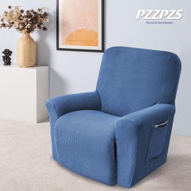 Pzzpzs Recliner Chair Cover Lazy Boy Recliner Covers Recliner Covers for Recliner Chair 1 Piece Furniture Protector Prevent wear and pet Hair（Recliner,Light Blue）