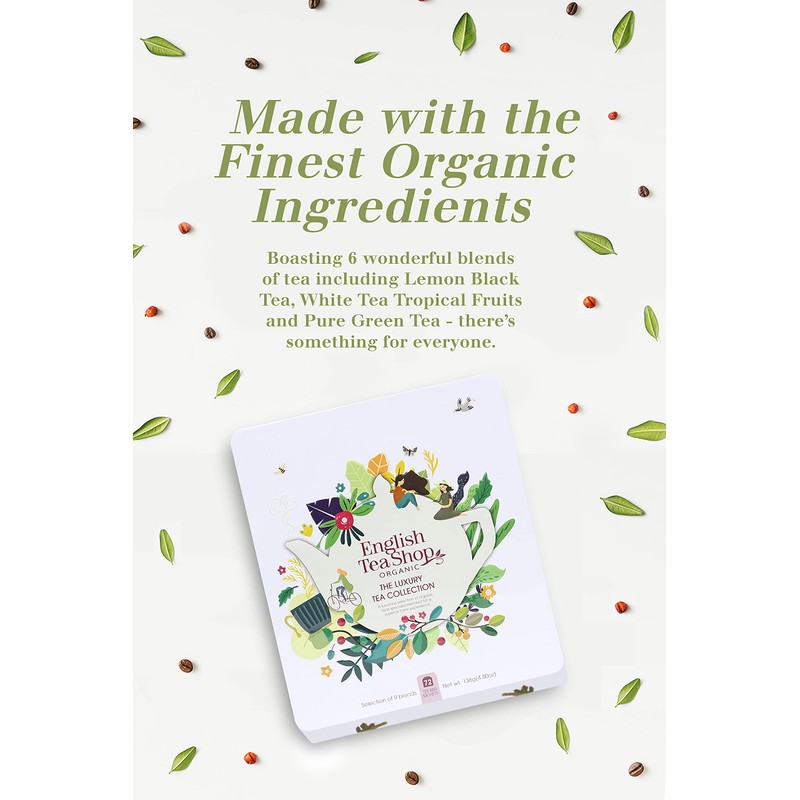 English Tea Shop Organic Luxury Gift Tin - 72 Tea