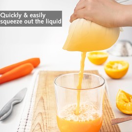 4 Pack Nut Milk Bag, Reusable Fine Mesh Strainer for Juicing Nut Bag Food Strainer Cheese Cloth Bag for Straining Juice Coffee Yogurt Tea Milk Almond Soy Fine Mesh Filter Cheesecloth Bags