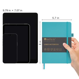 &And Per Se Lined Journal Notebook, 160 Pages, A5 5.7 x 8 inches College Ruled Thick Paper Notebook Journals for Writing, Hardcover Notebooks for Women Men Office School (1 Pack, Cerulean Blue)