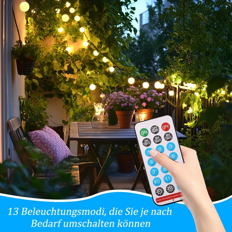 Joycabin Solar Panel for Fairy Lights Control Box 13 Lighting
