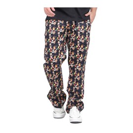 Unisex Printed 100% Cotton Men Women Chef Pants Trouser with Draw String for Food Service, Bakers and Culinary Professional (US, Alpha, Large, Regular, Regular, Pizza Print)