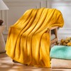 NEWCOSPLAY Super Soft Throw Blanket Mustard Yellow Premium Silky Flannel