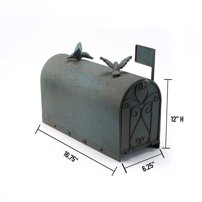 MEIYIHUI Heavy Duty Galvanized Steel Mailbox Post, Rural Mail Box