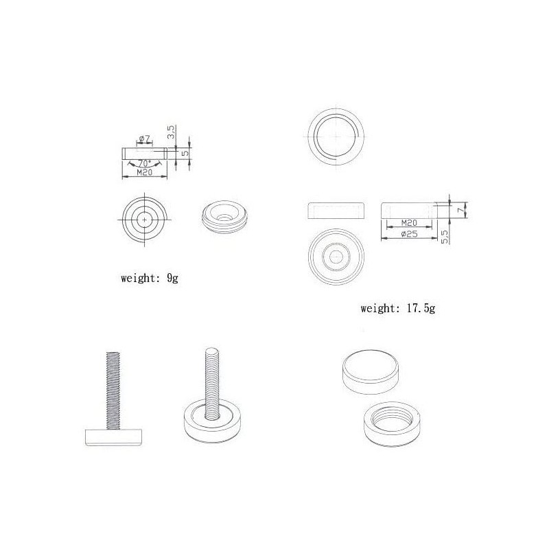Richelieu Hardware BP022BORB Decorative Metal Cover Cap 1 in (25