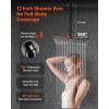 12 Inch Square Rain Shower Head Handheld Spray Ceiling Mount