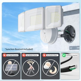 Onforu 130W LED Security Light, 13000LM Outdoor Indoor Flood Light Switch Controlled, IP65 Waterproof LED Exterior Floodlight, 6500K White Wall Mount Security Lighting for Entryway,Garage,Yard,Eave