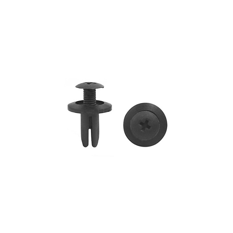 sourcingmap 10pcs Black Car Bumper Door Trim Clips 6mm Hole