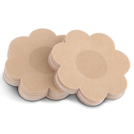 Sibba 40 PCS Nipple Cover Damen Nippelabdeckung Unsichtbare Nipple Abdeckungen Sticker Selbstklebend Nippelpads Brust Aufkleber Brustabdeckung BH Brustpasteten Nippelaufkleber für Frauen (7,5cm Blume)